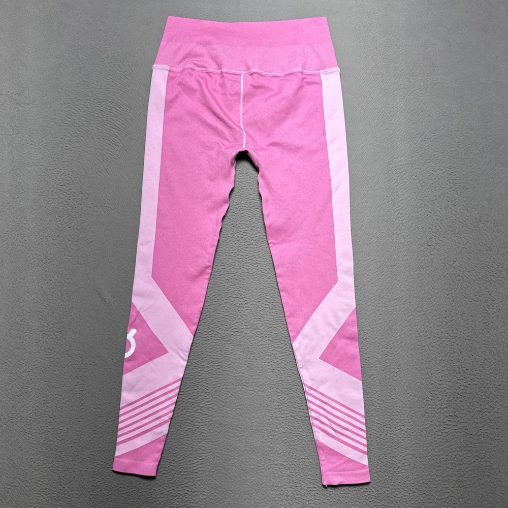 Peloton Seamless Legging Womens Sz Medium Pink Cropped Cycling Athletic Comfort - Picture 8 of 9